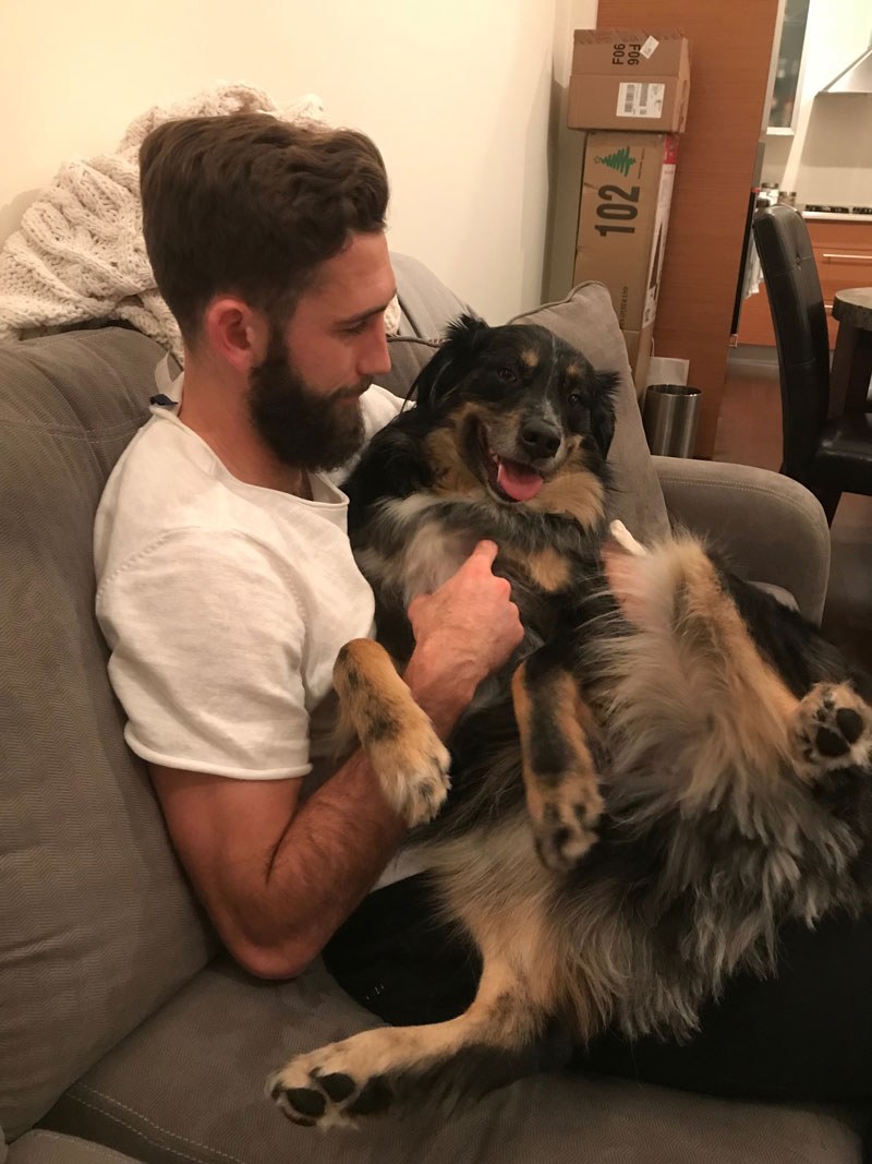 Jonathan Campbell with His Dog Jonathan Campbell with his dog